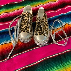 Quarantine Drunk Purchase - Cheeta print sneakers